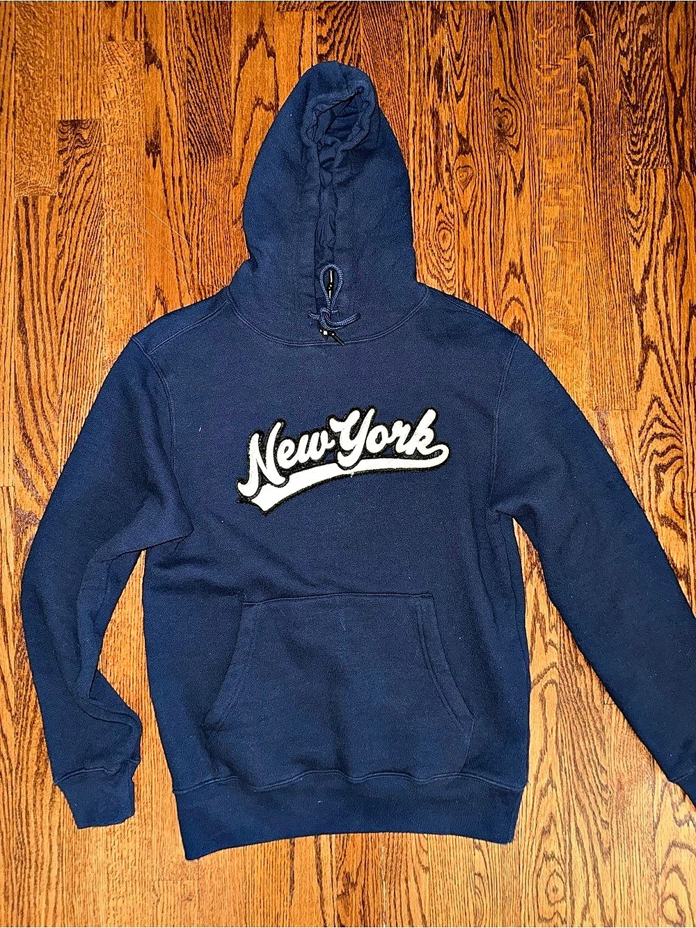 State of Mine Navy Graphic Pullover Hoodie Size Small